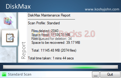 Disk Clean on Clean Up Hard Disk  Temporary Files And Cache With Diskmax