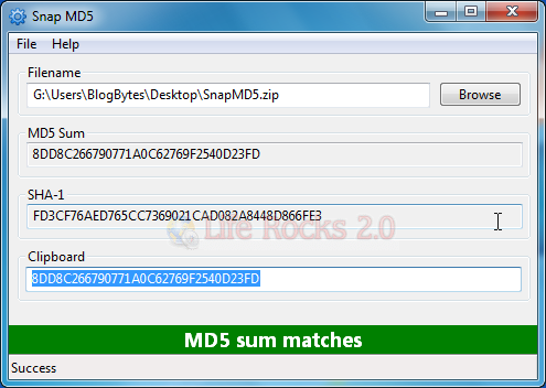 Md5 Checksum -  7