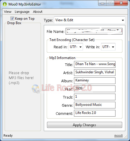 Edit  Files on Edit Mp3 File Information Easily With Mp3infoeditor