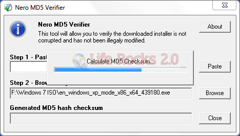 Nero MD5 Verifier