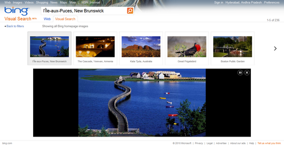 Bing Homepage Images Visual Search