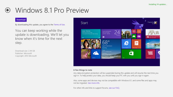 Atualização do Windows 8.1