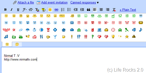 gmail chat emoticons. Initially Gmail has put these