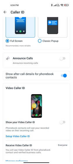 Enable Video Caller ID on Truecaller