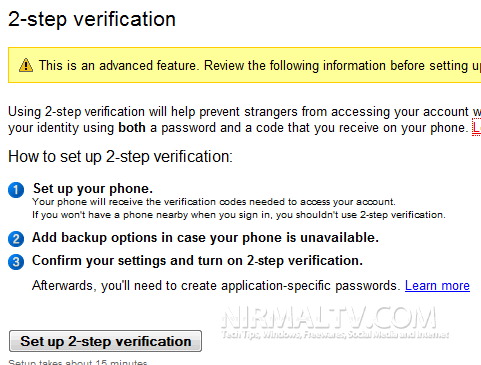 2 Step Verification Process