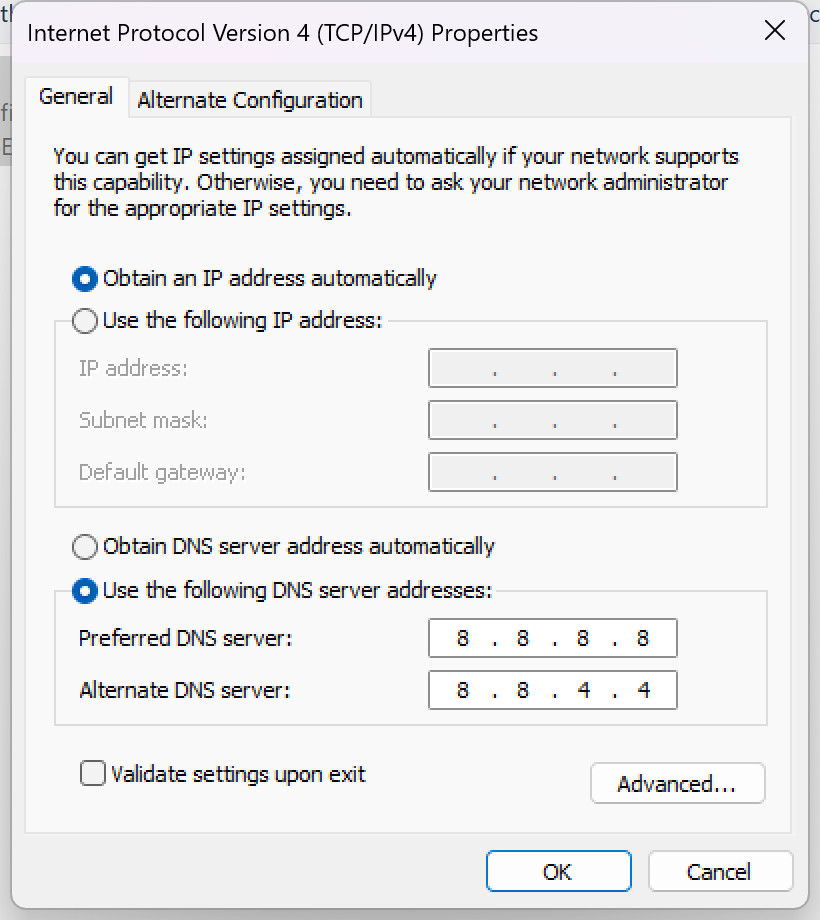 Fix DNS Issues in Windows 11