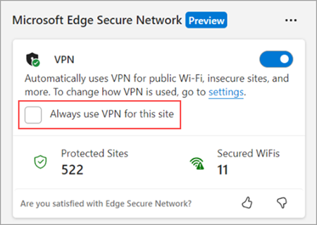 Free VPN with Microsoft Edge