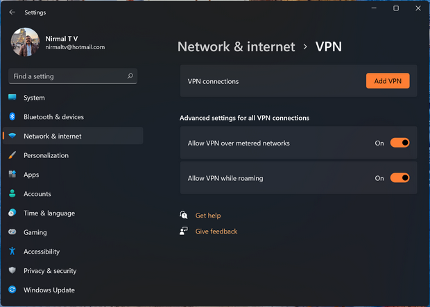 Create a VPN Connection in Windows 11