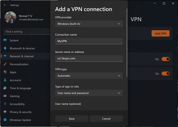 How to Create a VPN Connection in Windows 11