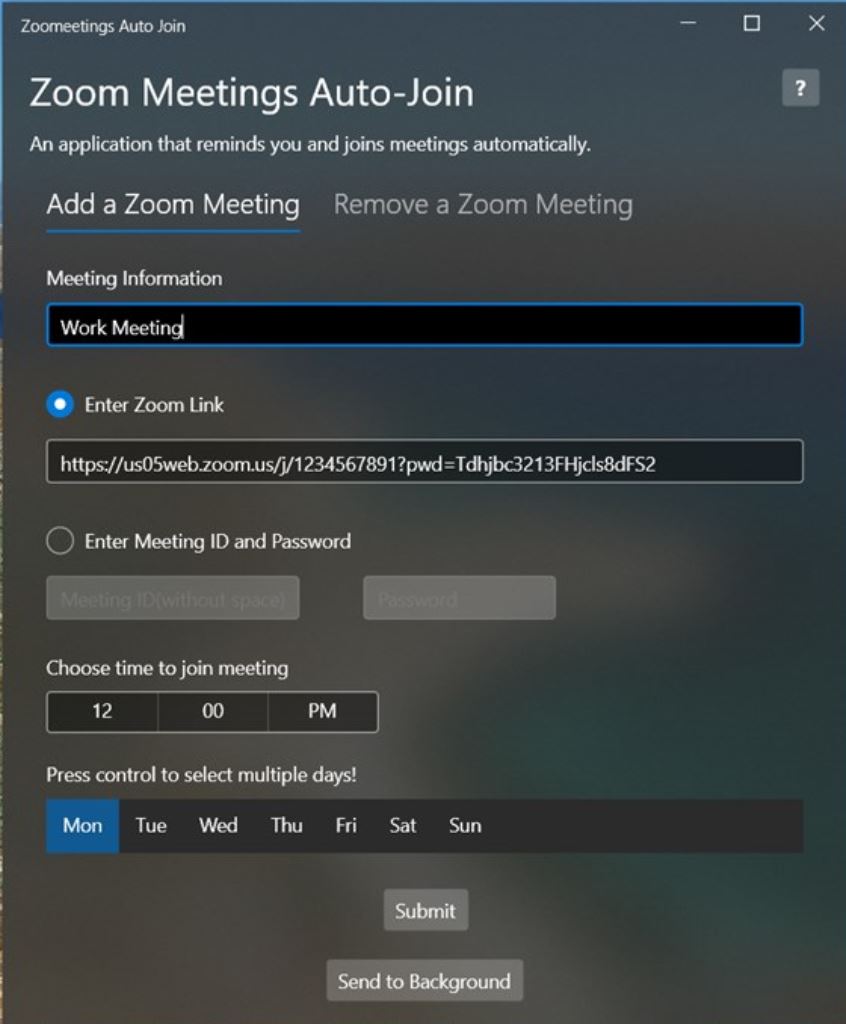 auto join zoom meeting