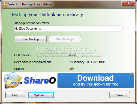 Backup Outlook PST