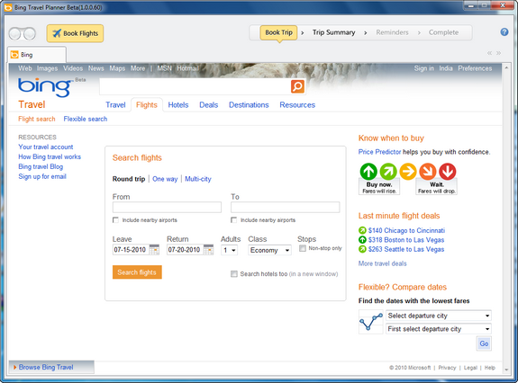 Bing Travel Add-in