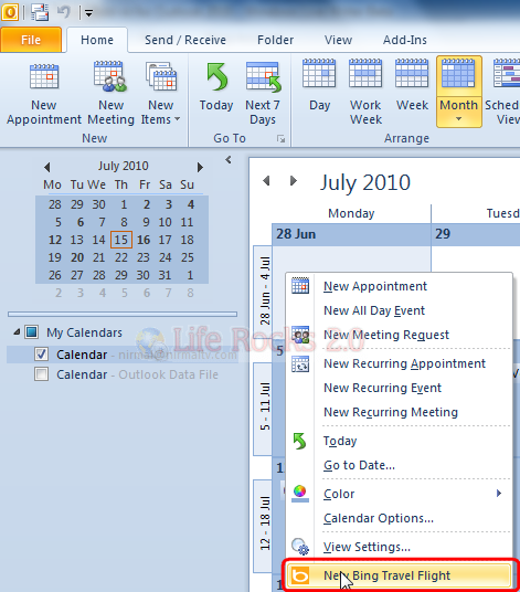 Bing Travel Add-in for Outlook 2010- Download