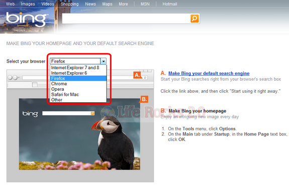 Bing default search engine