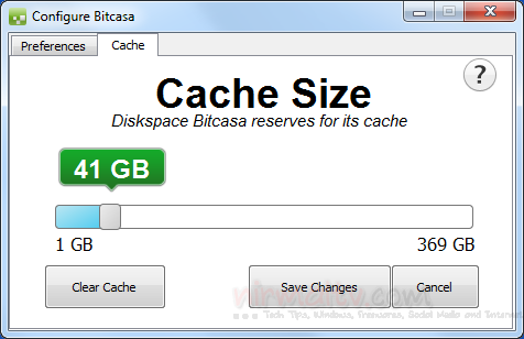 Cache size