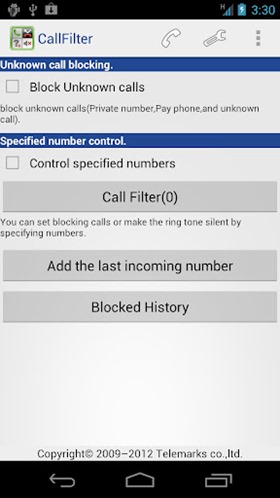 Call filter