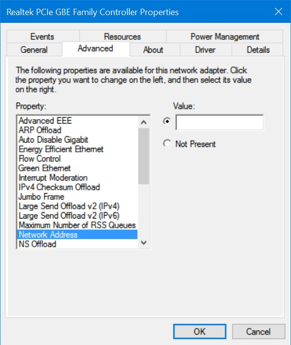 ethernet driver for windows 10 on a mac