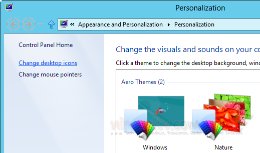 Change desktop icons