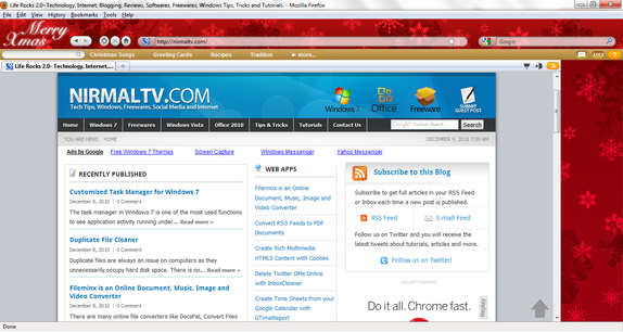 Christmas theme Firefox