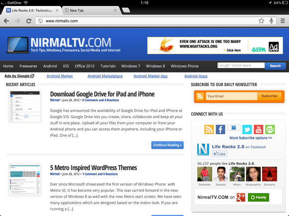 Chrome for iPad