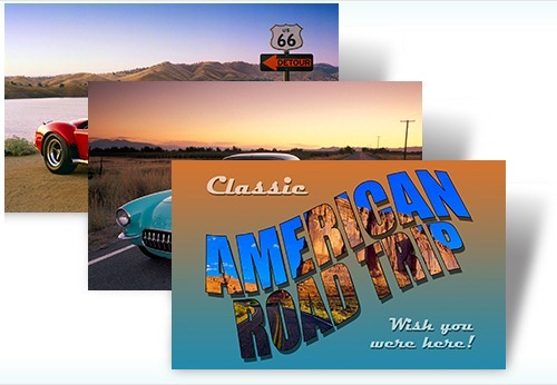 Classic American road trip theme
