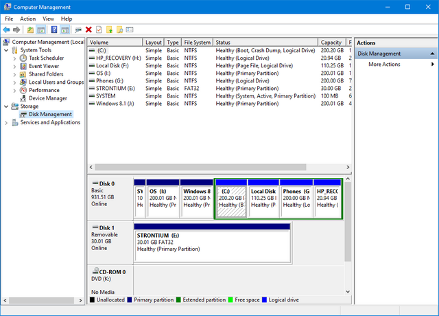 Partition Hard Disk in Windows 10