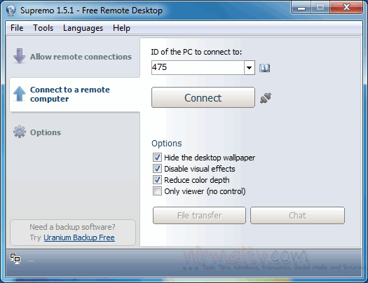 Connect to remote PC