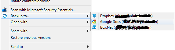 Context menu