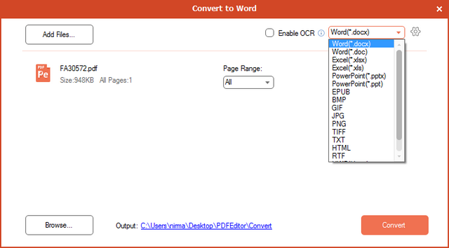 iskysoft pdf to excel converter