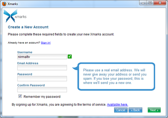 Create an Account