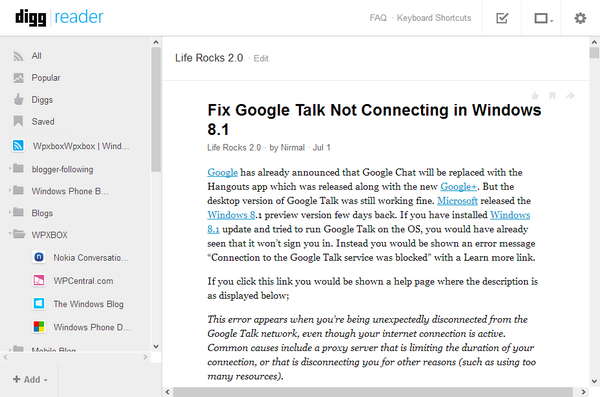 Digg Reader