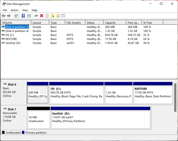 Partition Hard Disk in Windows 11