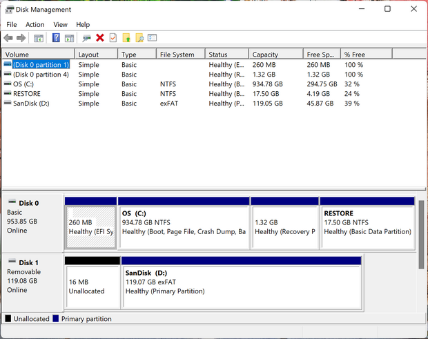 disk management in windows