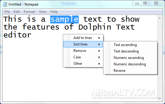 Dolphin text editor