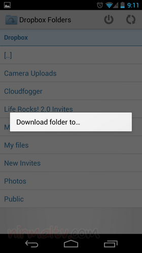 Download folder