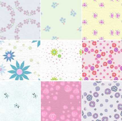 Dusty_Florals___pattern_set_by_melemel