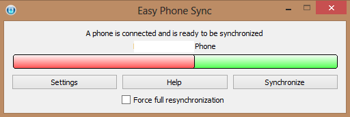Easy phone sync