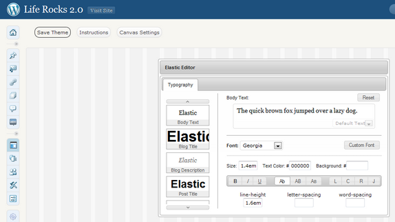Elastic Theme Editor