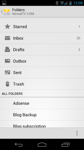 Email folders