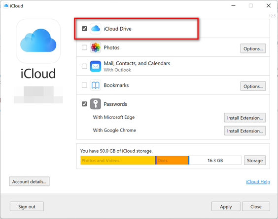 Access iCloud from Windows File Explorer