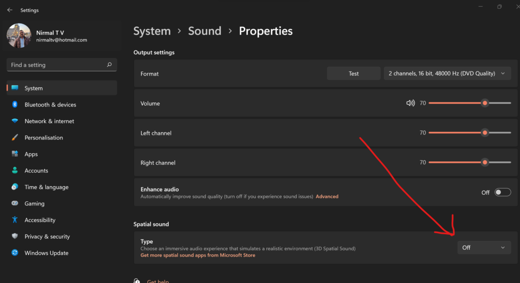 spatial audio for windows 11