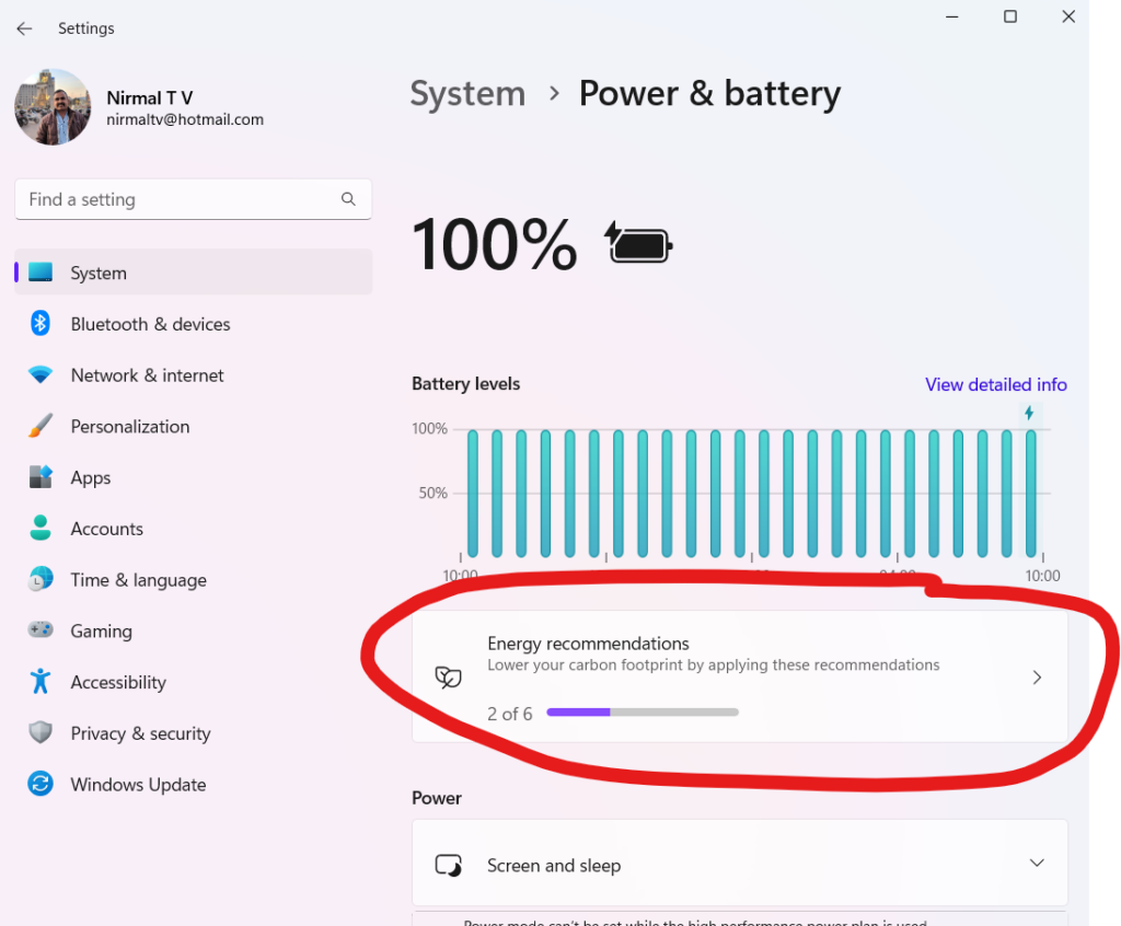 Energy Management in Windows 11