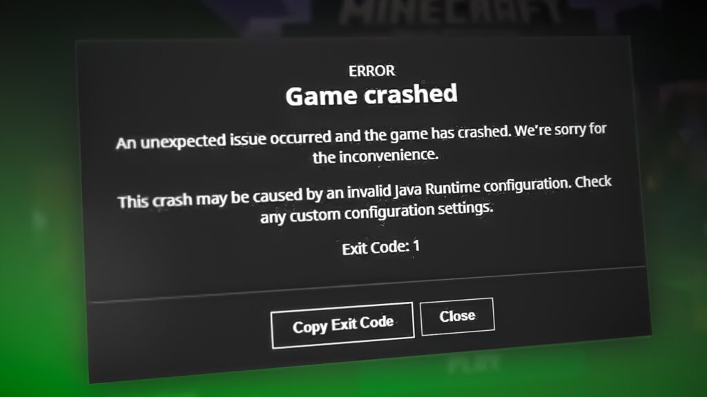 Fix Exit Code 1 Error in Minecraft