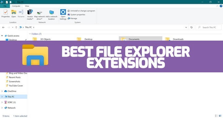 Extensions for Windows 10 File Explorer