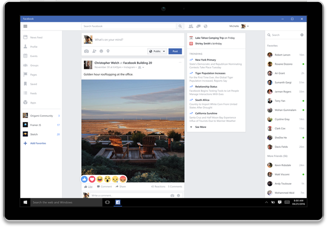 facebook messenger app windows 10