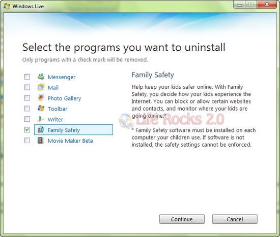 Family Safety Uninstall