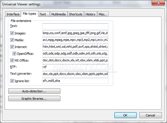 File viewer settings