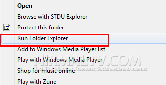 Folder Explorer context menu