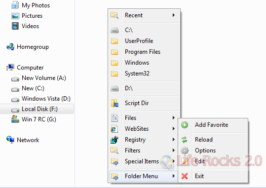 Folder Menu