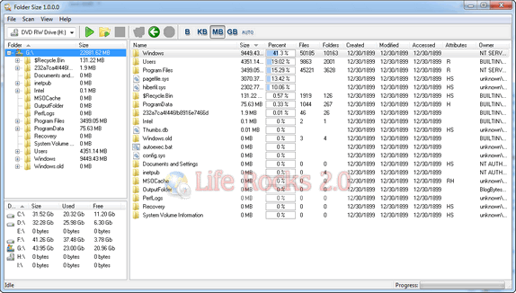 Folder size utility store windows 7